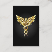 Carte De Visite Symbole Polygonal Or Caduceus (Devant)