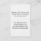 Carte De Visite *~* Symbole principal Praticien de Reiki Bleu Rose (Dos)