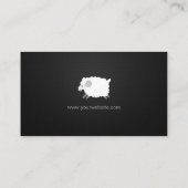 Carte De Visite Symbole professionnel noir et blanc mouton icône (Dos)