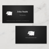 Carte De Visite Symbole professionnel noir et blanc mouton icône (Devant / Derrière)