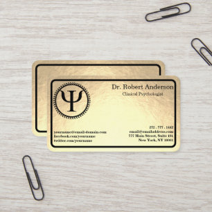 Carte De Visite Symbole Psi de psychologie Psychologue clinicien 