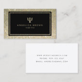 Carte De Visite Symbole Psi Parties scintillant Psychologue Faux (Devant / Derrière)