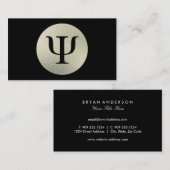 Carte De Visite Symbole Psi psychologue (Devant / Derrière)