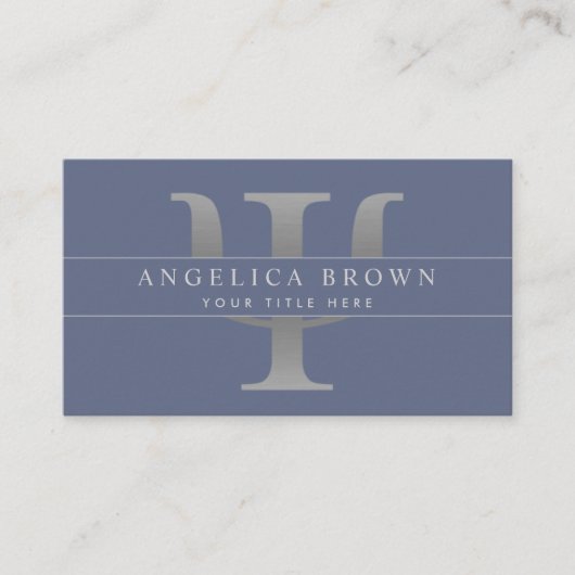 Carte De Visite Symbole Psi psychologue (Devant)