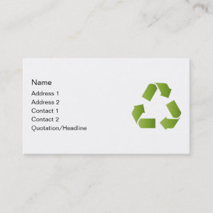 CARTE DE VISITE SYMBOLE RECYCLE