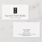 Carte De Visite Symbole Reiki Master Gold Hanko (Devant / Derrière)
