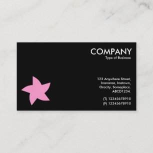 Carte De Visite Symbole rose de l'étoile - Noir