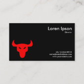 Carte De Visite Symbole Rouge Steer - Noir (Dos)