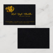Carte De Visite Symbole sikh Khanda Punjabi Khalsa Sikh (Devant / Derrière)