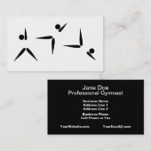 Carte De Visite Symbole simple de gymnastique de gymnaste de (Devant / Derrière)