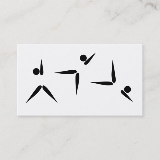 Carte De Visite Symbole simple de gymnastique de gymnaste de (Devant)