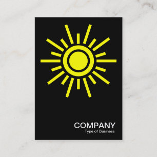Carte De Visite Symbole Soleil 02 - Jaune sur Noir