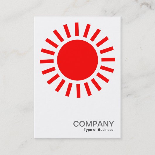 Carte De Visite Symbole Soleil - Rouge (Devant)