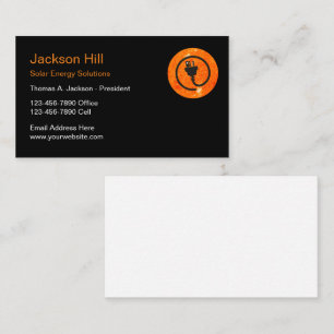 Carte de visite symbole soleil solutions d'énergie