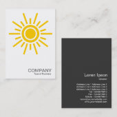 Carte De Visite Symbole Sun 02 - orange (Devant / Derrière)