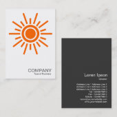 Carte De Visite Symbole Sun 02 - Orange (Devant / Derrière)