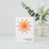 Carte De Visite Symbole Sun 02 - Orange (Debout devant)