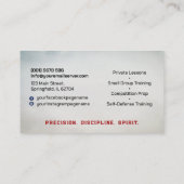 Carte De Visite Symbole Taekwondo - Taegeuk et Hangul (Dos)