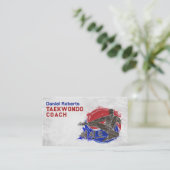 Carte De Visite Symbole Taekwondo - Taegeuk et Hangul (Debout devant)