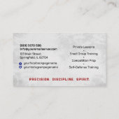 Carte De Visite Symbole Taekwondo - Taegeuk et Hangul (Dos)