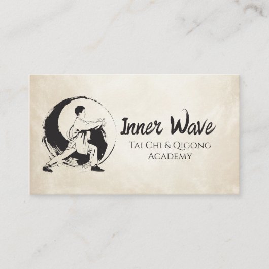 Carte De Visite Symbole Tai Chi et Qigong - Taijitu (Devant)