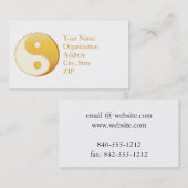 Carte De Visite Symbole taoïsme 3,5 po x 2,0 po (Devant / Derrière)