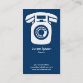 Carte De Visite Symbole téléphonique - Bleu foncé (003366) (Dos)