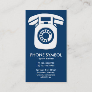 Carte De Visite Symbole téléphonique - Bleu foncé (003366)