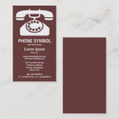 Carte De Visite Symbole téléphonique II - Brown (663333) (Devant / Derrière)