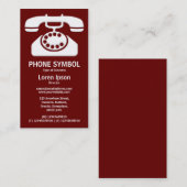 Carte De Visite Symbole téléphonique II - Maroon foncé (660000) (Devant / Derrière)