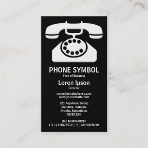 Carte De Visite Symbole téléphonique II - Noir (Platine)
