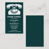 Carte De Visite Symbole téléphonique II - Vert foncé (003333) (Devant / Derrière)