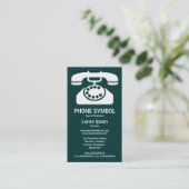 Carte De Visite Symbole téléphonique II - Vert foncé (003333) (Debout devant)