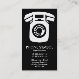 Carte De Visite Symbole téléphonique - Noir (Platine)