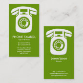 Carte De Visite Symbole téléphonique - Vert (669900) (Devant / Derrière)