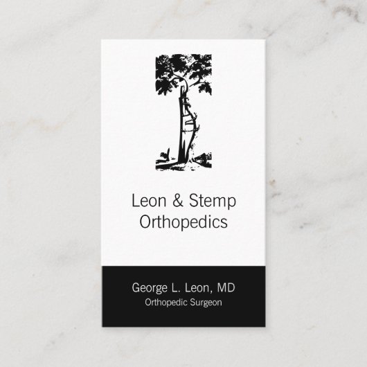 Carte De Visite Symbole tordu orthopédique d'arbre (Devant)