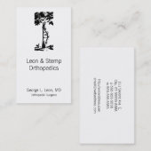 Carte De Visite Symbole tordu orthopédique d'arbre (Devant / Derrière)