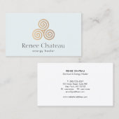 Carte De Visite Symbole triple spirale ou cerclet celtique (Devant / Derrière)