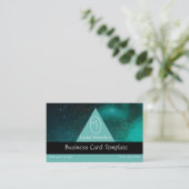 Carte De Visite Symbole turquoise des oeufs cosmiques (Debout devant)