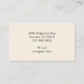 Carte De Visite Symbole Univers Mandala (Dos)