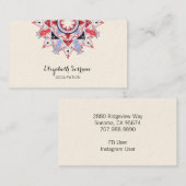 Carte De Visite Symbole Univers Mandala (Devant / Derrière)