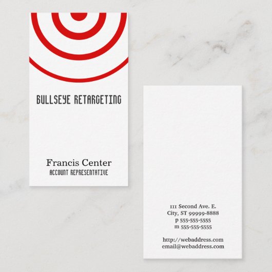 CARTE DE VISITE SYMBOLE VERRE (Devant / Derrière)