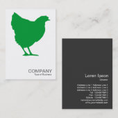 Carte De Visite Symbole vert de l'herbe - blanc (Devant / Derrière)