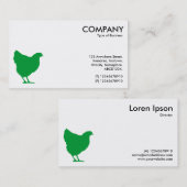 Carte De Visite Symbole vert de l'herbe - blanc (Devant / Derrière)