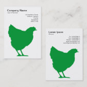 Carte De Visite Symbole vert de l'herbe - noir sur blanc (Devant / Derrière)