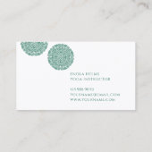 Carte De Visite Symbole vert de l'Univers Mandala Instructeur de Y (Dos)