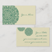 Carte De Visite Symbole vert de l'univers Mandala Yoga Holistic (Devant / Derrière)