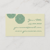 Carte De Visite Symbole vert de l'univers Mandala Yoga Holistic (Dos)