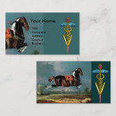 CARTE DE VISITE SYMBOLE VÉTÉRINAIRE CADUCÉ ET OR (Devant / Derrière)