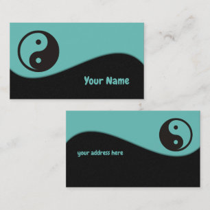 Carte De Visite Symbole Yin Yang - tatouage solide